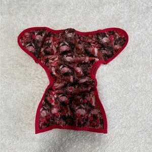 Thirsties Red and Black Cloth Diaper Cover, size two